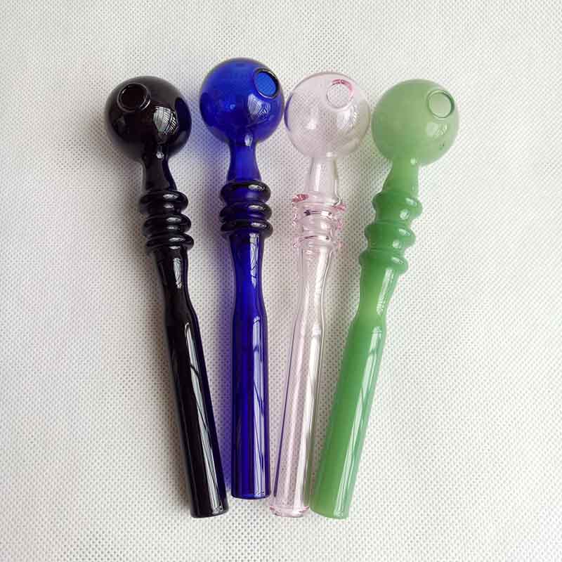 

Pyrex Glass Oil burner Dolphin pattern Hand Smoking Pipes Accessories For Water Bongs Hookahs Colored Spiral 7 Styles Bowls Rigs