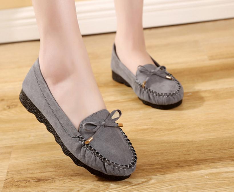 

Free send 2018 spring and autumn new style bowknot flat bottom mother's cloth shoes, Black