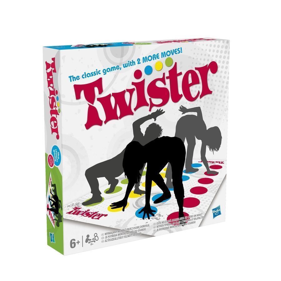 

Funny Twister The Classic Game With 2 More Moves Hasbro Family Party Games