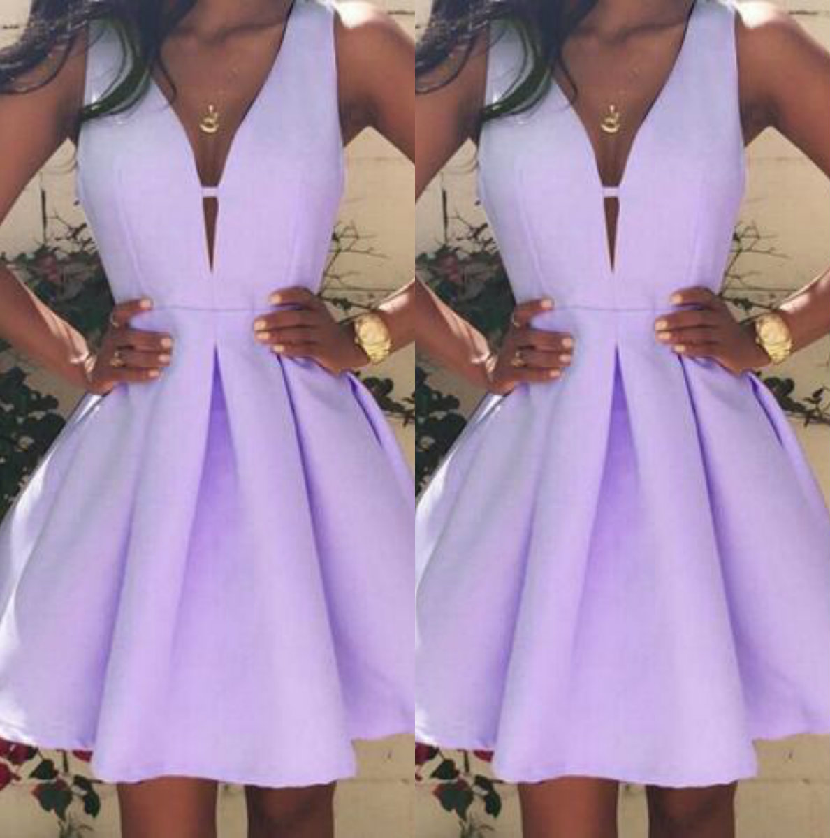 

Fashion Purple Short Prom Dresses Sexy V Neck Mini Cocktail Dress Saudi Arabic A Line Pageant Homecoming Party Gowns, Light purple