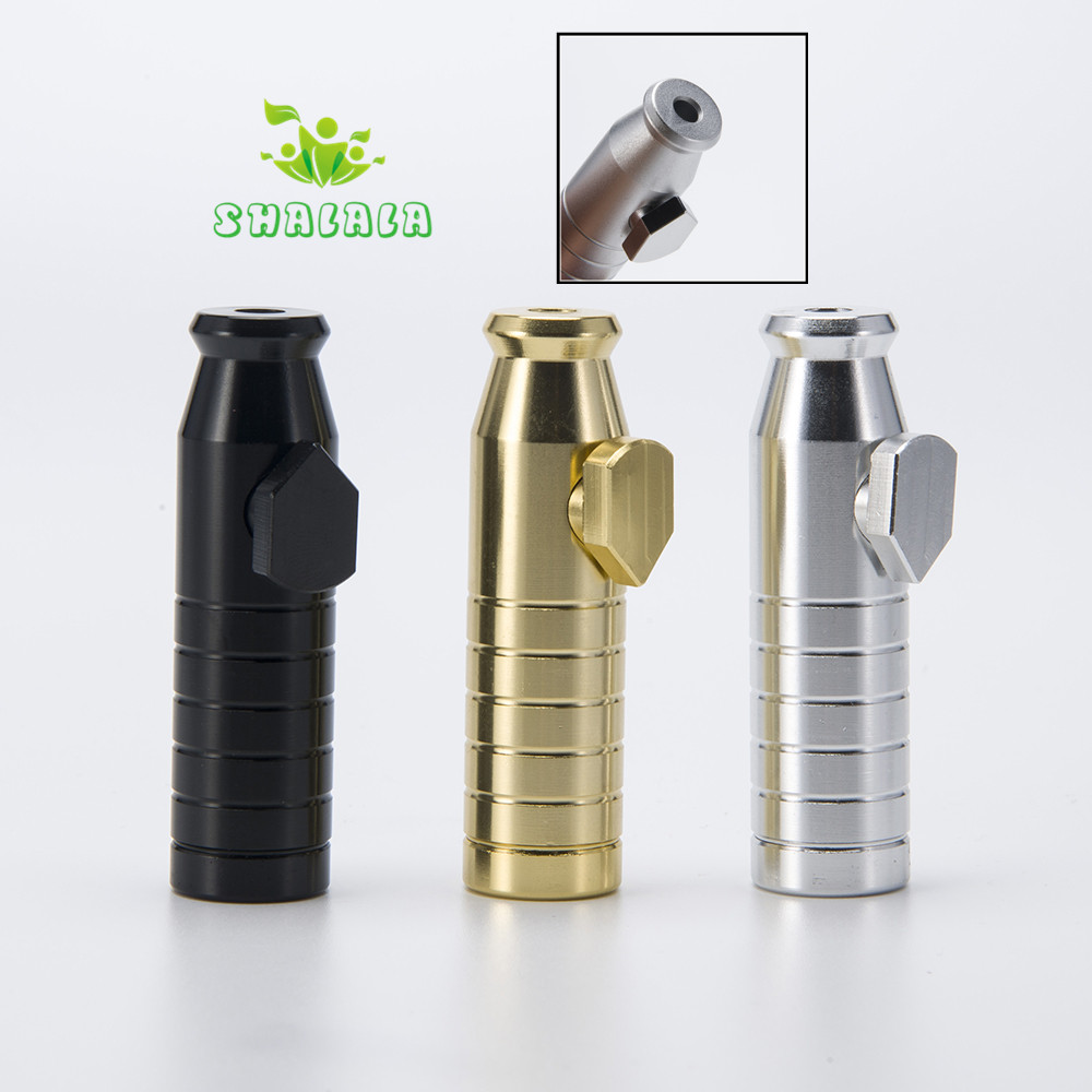 

2.3 Inch Smoking Accessories Snuff Bullet With Matt Finish Contain 3g Pipe Aluminum Snorter Hot For Use