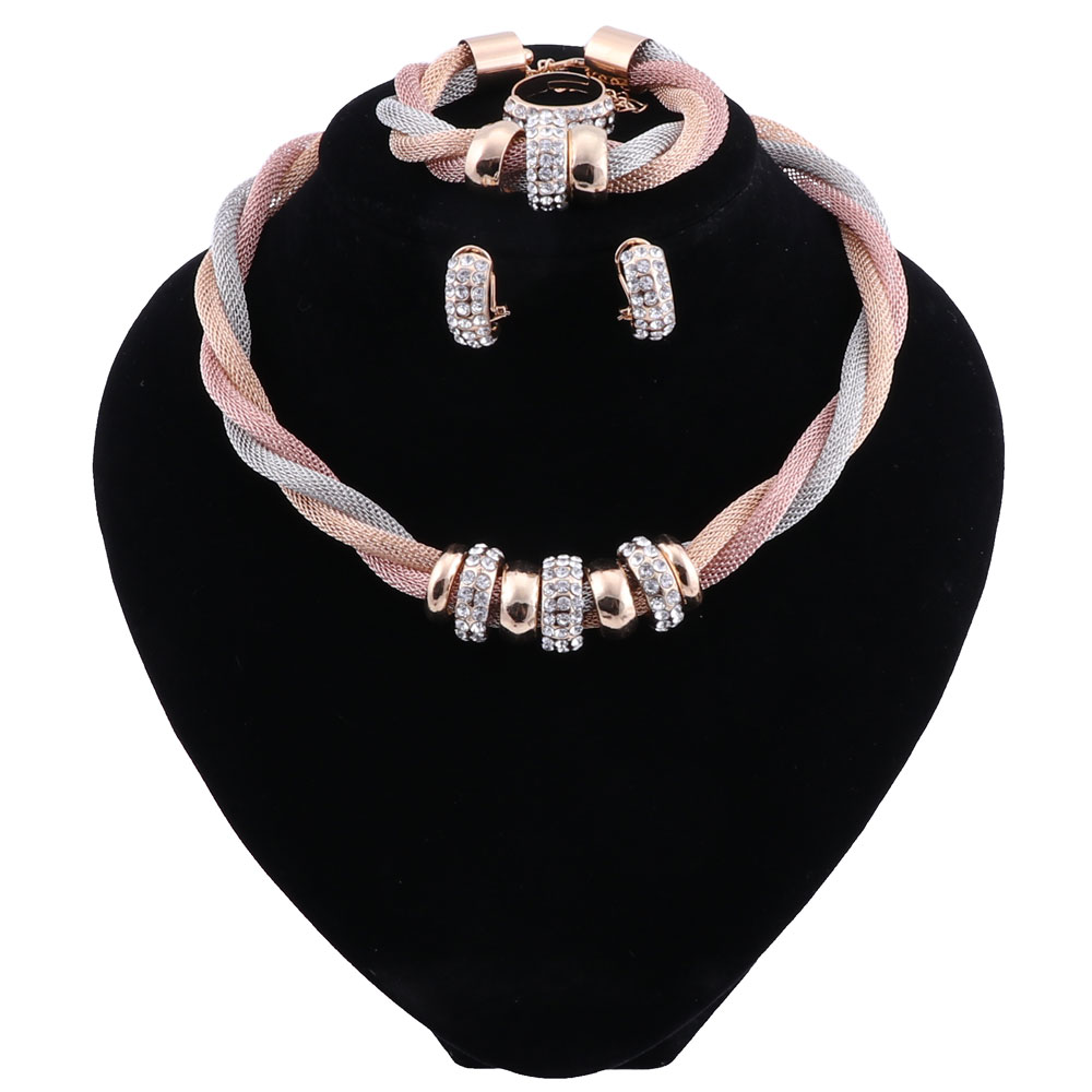 African Beads Jewelry Set Bridal Jewelry Sets For Women Nigerian Wedding Jewelry Vintage Statement Necklace Set-image-423338231