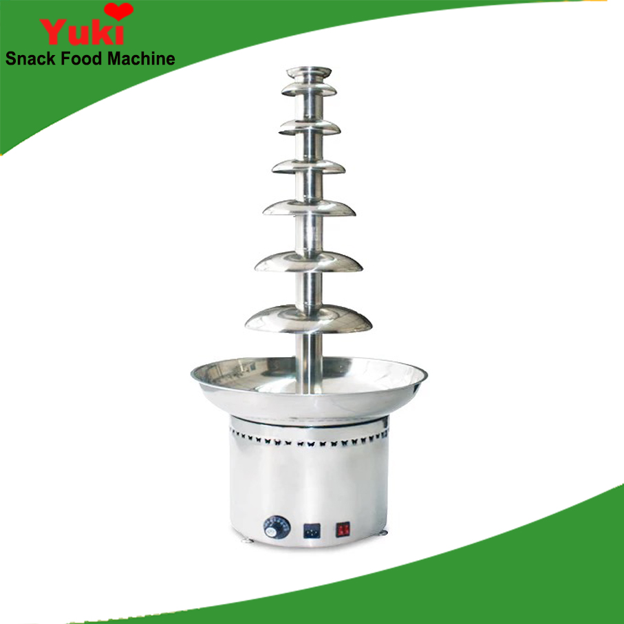 

Large 7 Tiers Commercial Chocolate Fountain Machine Electric Chocolate Waterfall Machine Household Party Use Stainless Steel