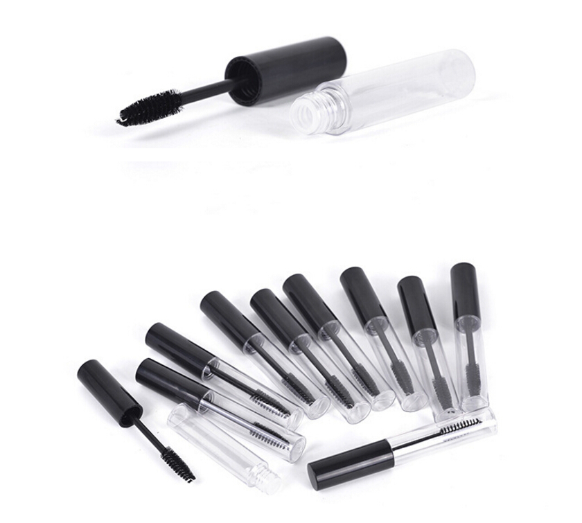 Bouteille de récipient de mascara de 10ml, emballage cosmétique Transparent vide, tube de mascara avec couvercle noir LX2397, livraison gratuite