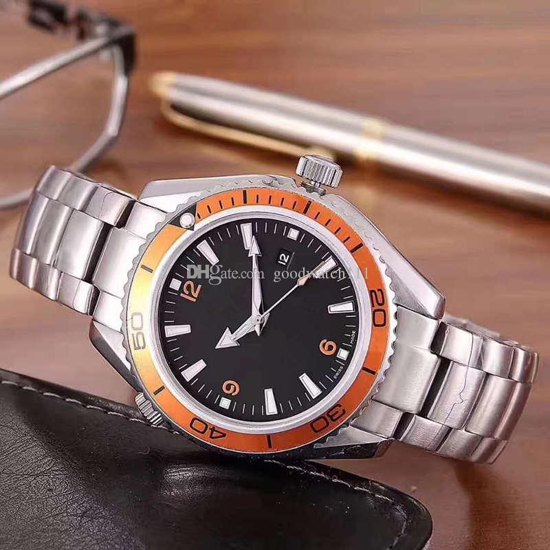 

high quality seller Luxury watches brand Mens Watch Stainless Steel automatic mechanical Movement Chronograph Black Men's sports wristwatches