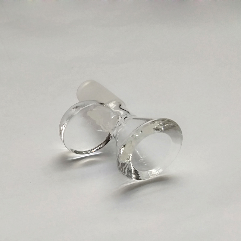 

14mm Glass Bowl All Clear with Handle Bowl Piece Slide for Glass Bong Water Pipes Dab Rig Tobacco Smoking Accessories