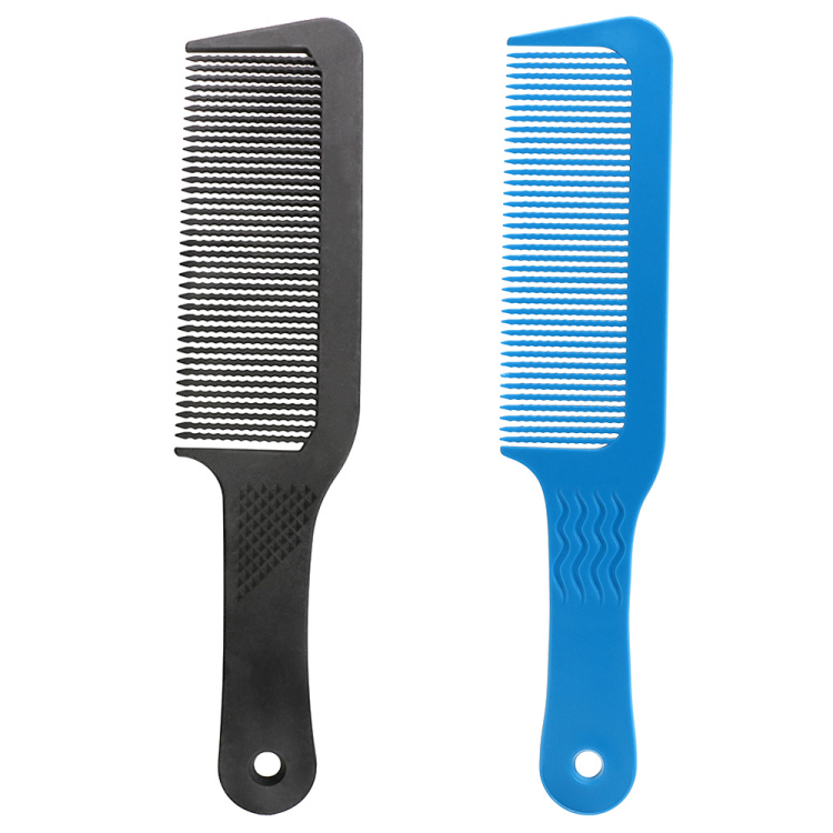 

Plastic Material Wave Teeth Detangling Hair Dressing Flattop Comb Big Wide Tooth Comb For Curly Hair