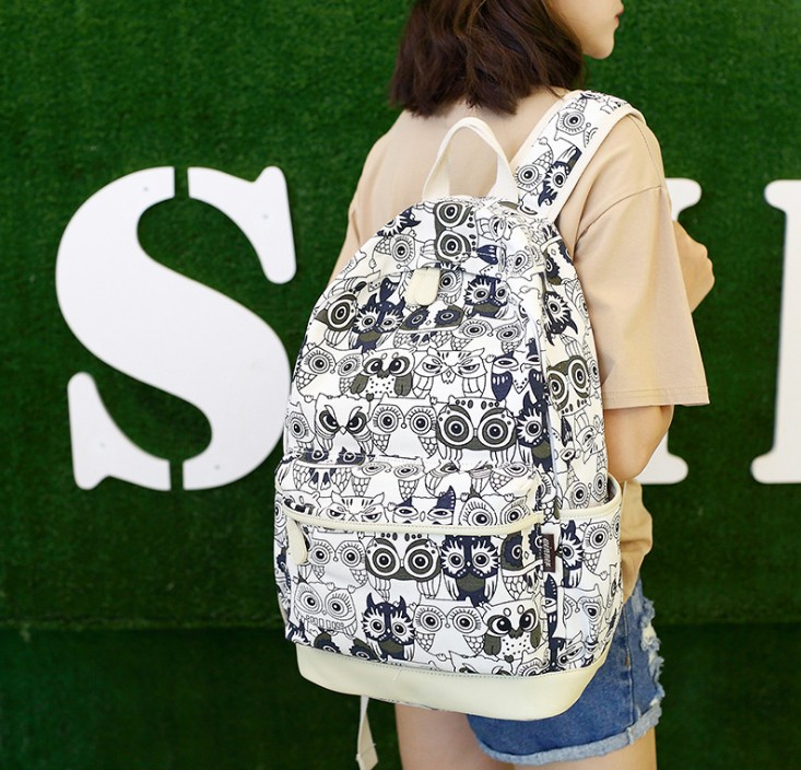 

Schoolbag Canva+Oxford fabric Backpack Leisure fashion Striped backpack Outdoor travel bags High-capacity Knapsack Laptop Backpacks A12, Multi