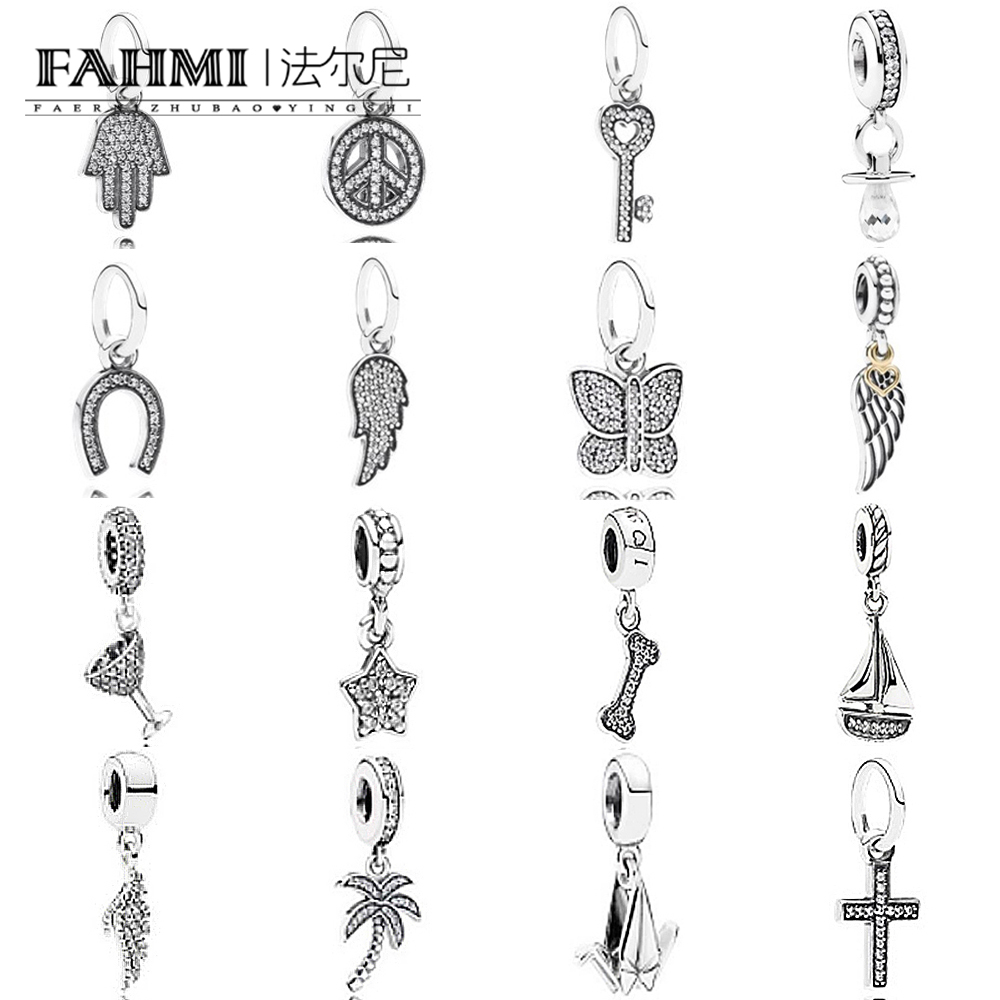 

pandora 100% 925 Sterling Silver 1:1 Charm Hamsa Star Pavé Dangle Symbol of Faith Pendant Angel GUIDANCE HANGING Butterfly NIGHT OUT