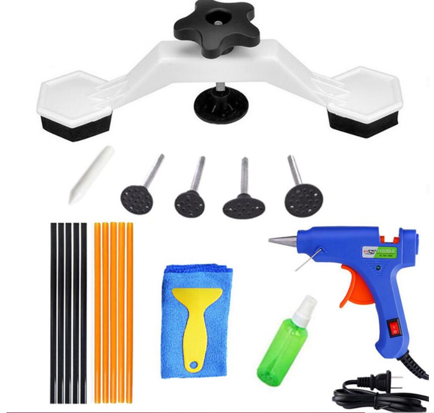 

PDR Tools Pops a Dent Bridge Puller Kit with Hot Melt Glue Gun Glue Sticks for Car Body Dent Repair