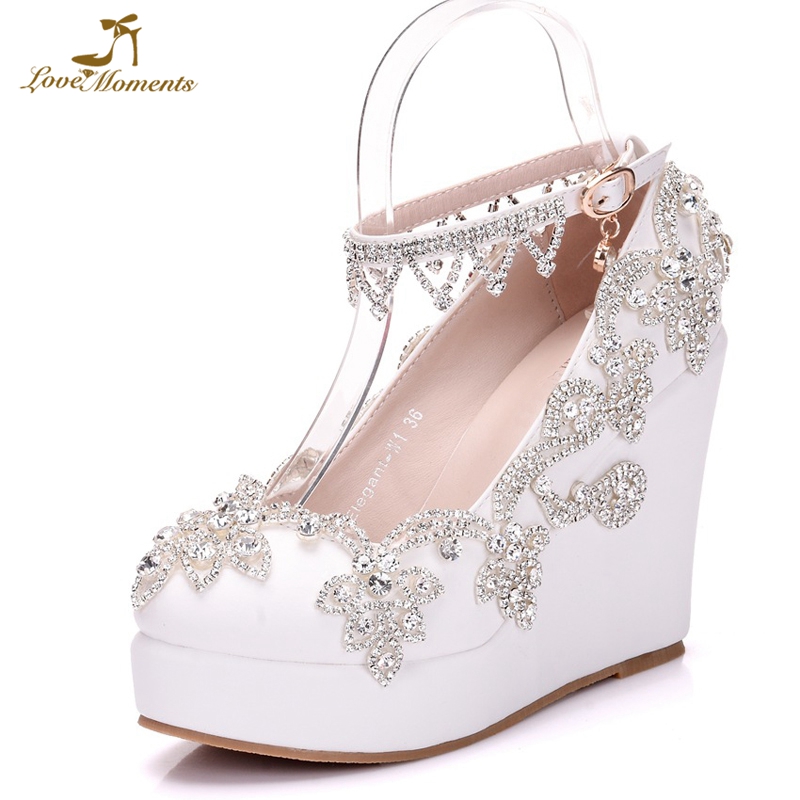 rhinestone wedges for wedding