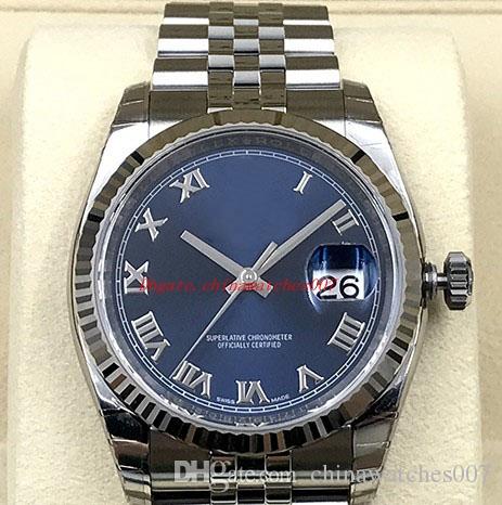 

Two choices Hot sale high quality luxury watch 36 mm 116234 blue plate Roman watch sapphire automatic mechanical unisex watch