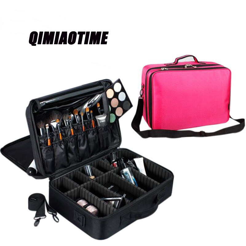 

QIMIAOTIME The New Multifunctional Waterproof Nylon Cloth Cosmetic Bag Travel Storage Bag Ladies Portable Interior Partition Box