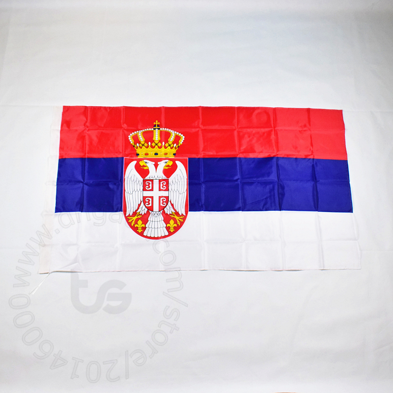 

Serbia national flag Free shipping 3x5 FT/90*150cm Hanging National flag Serbia Home Decoration banner