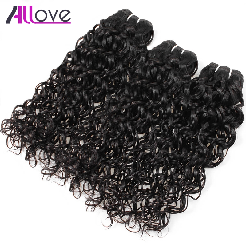 

Free Shipping Allove Best 10A Water Wave 3 Bundles Brazilian Hair Peruvian Body Wave Cheap Malaysian Human Hair Extensions Indian Wholesale, Natural color