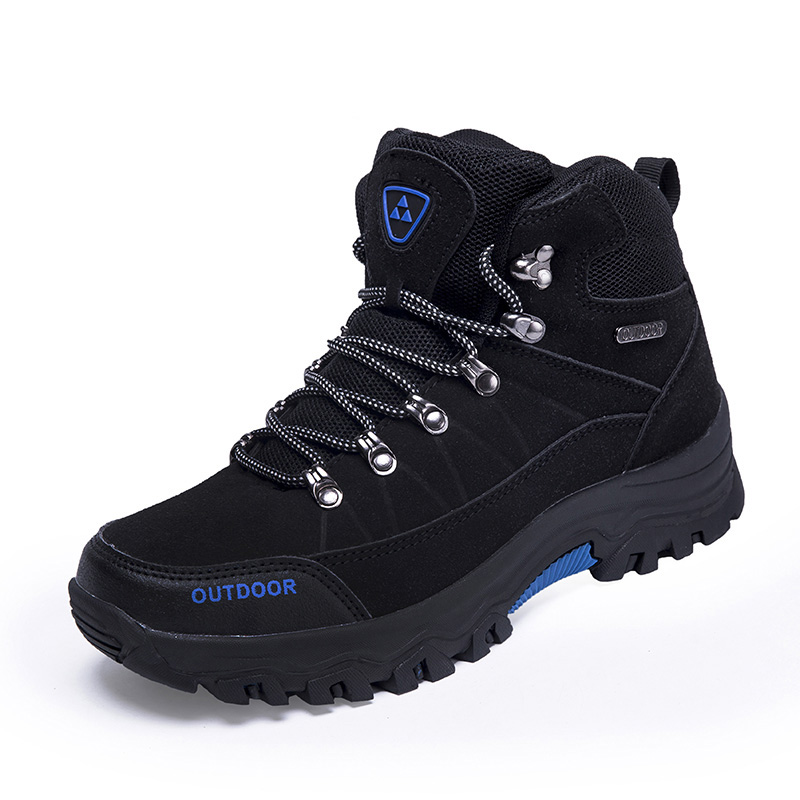 

Men Mountain Trainers Non-Slip Male Walking Outdoor Boots Plus Size 45 46 Trekking Gray Army Green Shoes For Men, Black