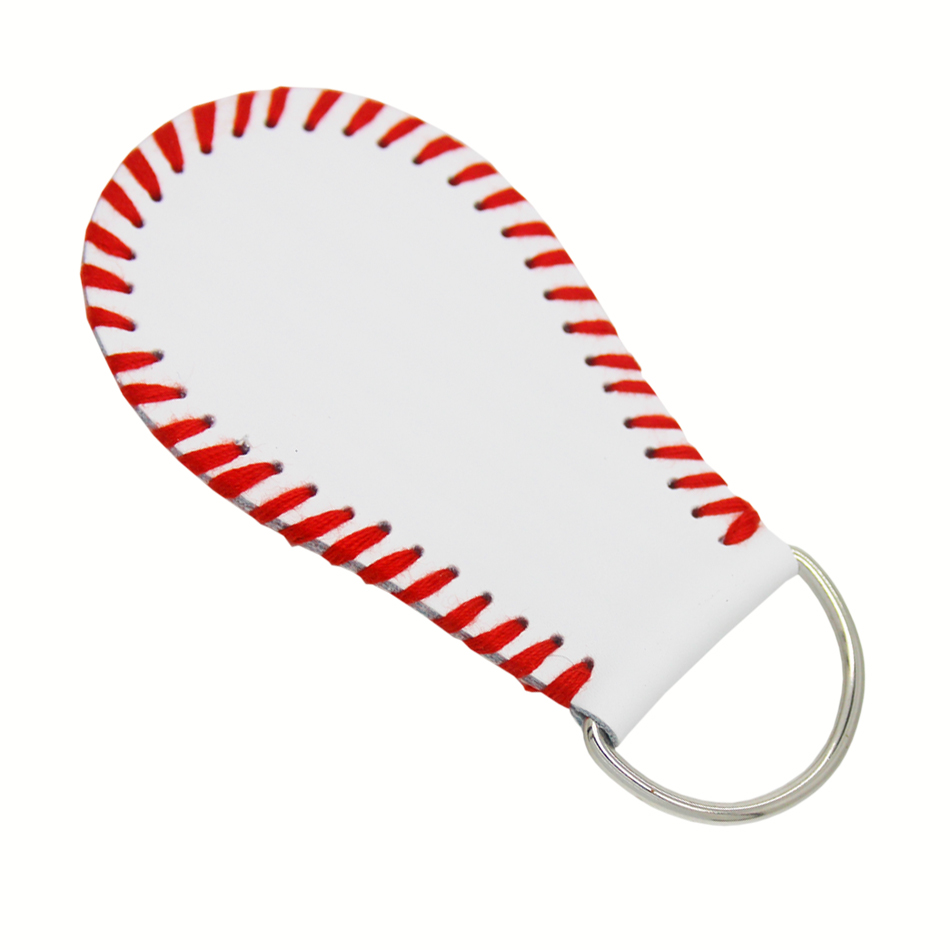 

usa softball sunny Embroidered yellow really leather grils gifts with white real leather Baseball sports season jewelry keychain
