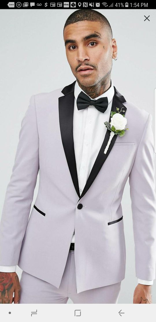

New Arrivals One Button Groom Tuxedos Notch Lapel Groomsmen Best Man Blazer Mens Wedding Suits (Jacket+Pants+Tie) D:363, Same as image