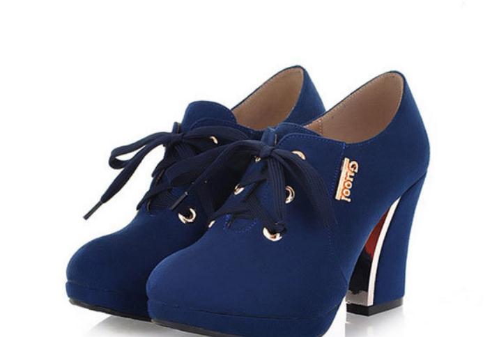 

Free send 2016 Korean Coarse heel waterproof table high heel shoes new spring and autumn women's singles shoes, Black