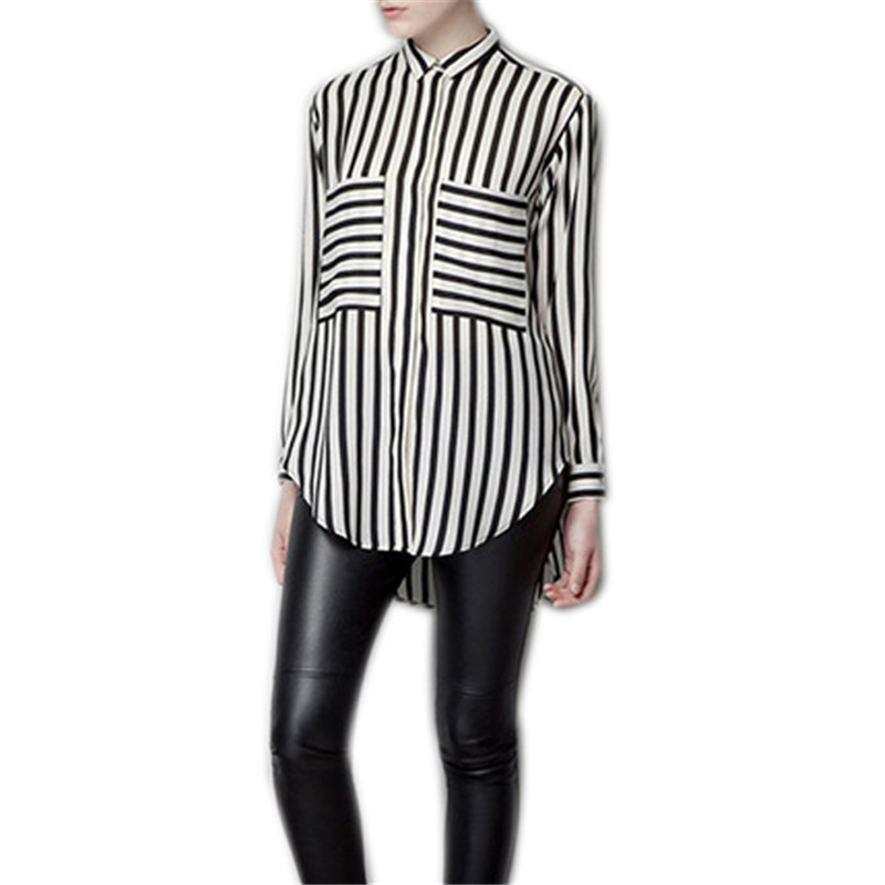 camisa rayas verticales mujer