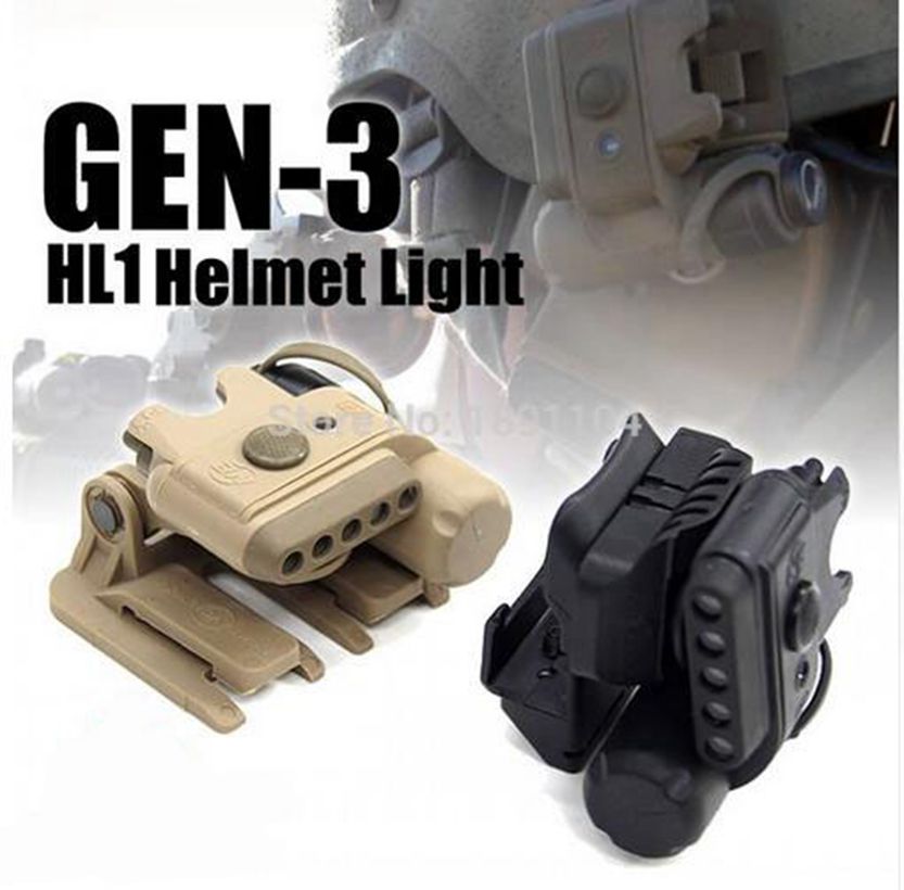 

Night-Evolution Helmet Light Set Gen 3 Light Helmet White&Red infrared LED Flashlight Clamp Hunting Tactical NE05003, De