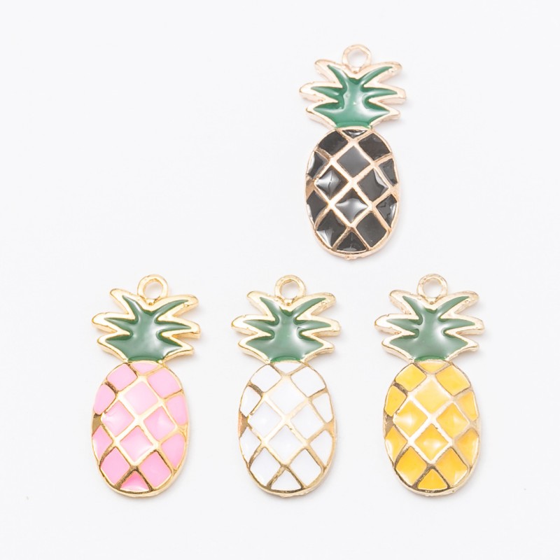 100 pièces de bricolage pendentifs à breloques fruits ananas Style en alliage de Zinc collier Bracelet décorer des résultats de bijoux faits à la