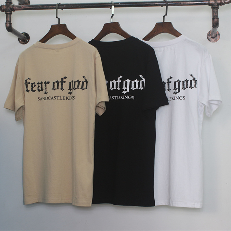 

Fear Of God T Shirt Men Women Cotton FOG Justin Bieber Clothes Fearofgod t-shirts Nomad Top Tees Fashion Fear Of God T Shirt, White