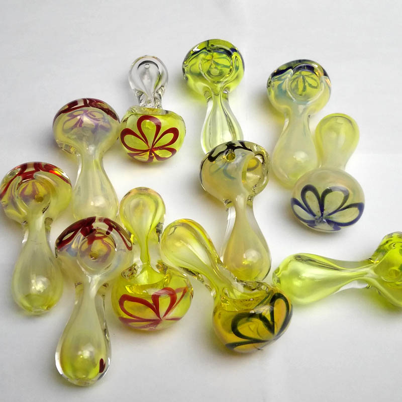 

Cute Short Heady Spoon Pipes 2.5'' Inch Wholesale Glass Dab Pipe Colored Glass Oil Pipe for Smoking High Quality Herbal Hand Pipes