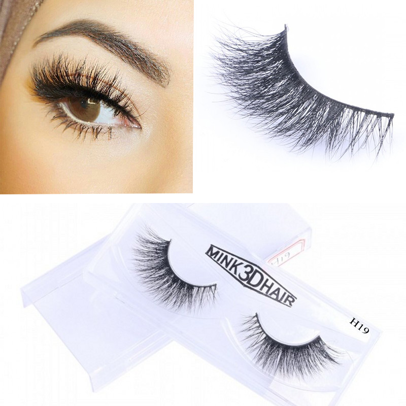 

Mink False Eyelashes Comfortable Soft Real Handmade 3D Mink Hair Eyelashes Natural Black Full Strip Lashes
