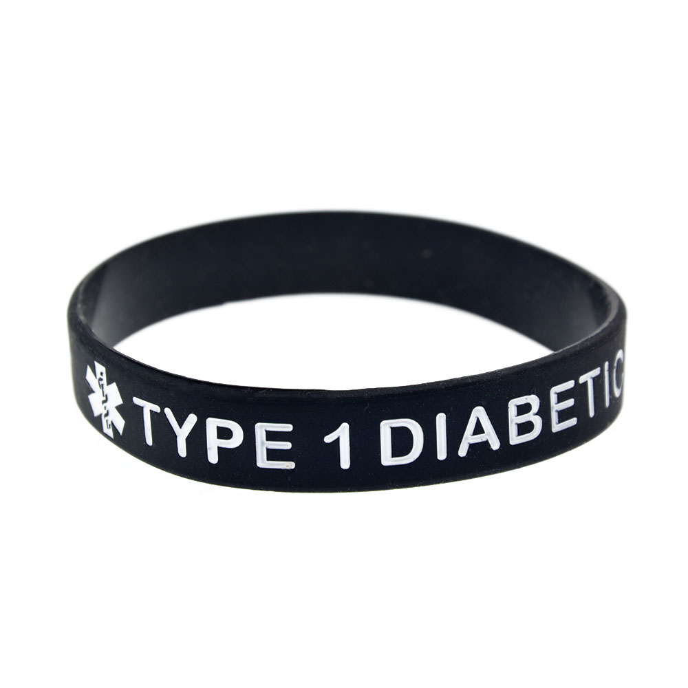 

1PC Type 1 Diabetic Silicone Bracelet Suitable for Diabetes Patients Daily Wear As Reminder