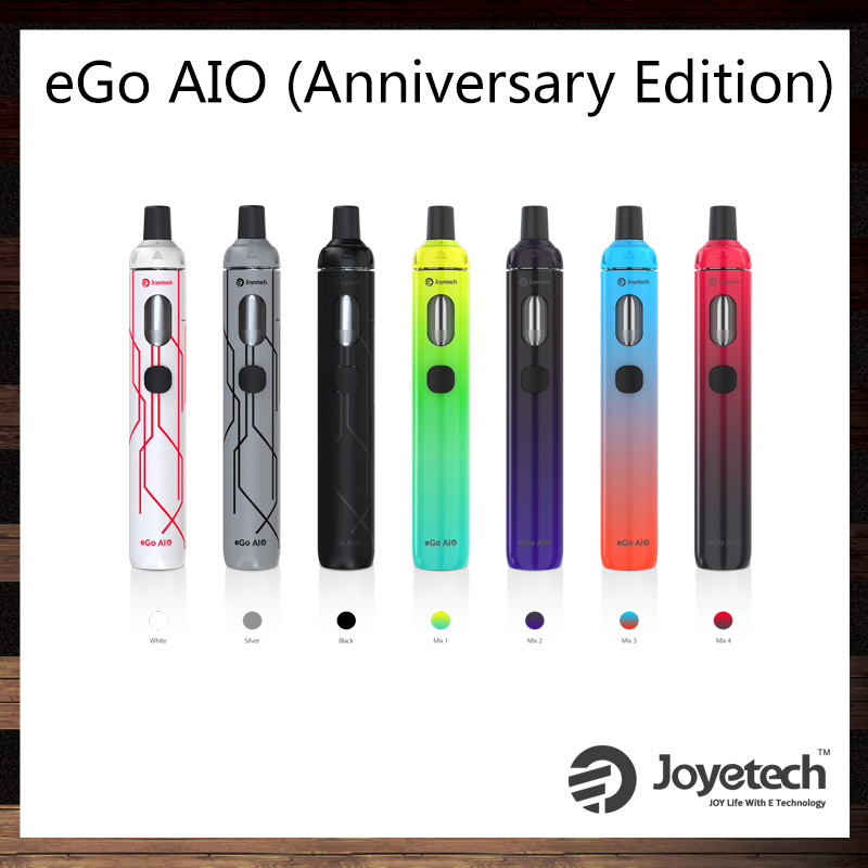 

Joyetech eGo AIO Kit 10th Anniversary Edition 2ml Vibrant LED Tank 1500mah Battery Child-lock All-in-One Style anti-leakage 100% Original, Mix 3