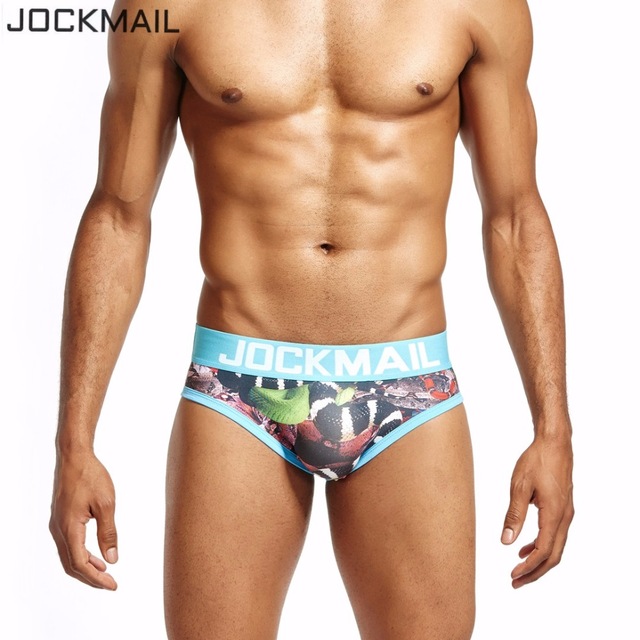 

JOCKMAIL Brand ANACONDA Mens Underwear Briefs Sexy Men bikini panties calzoncillos hombre slips cuecas calcinha Gay Underwear, Sky blue