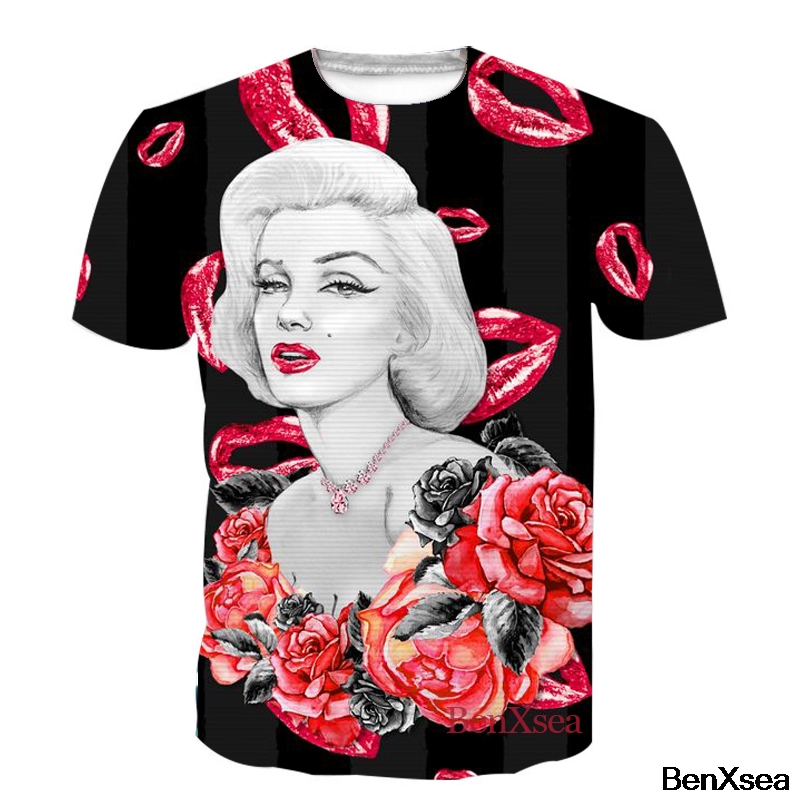 Velocitee para hombre de manga larga camisetas de estilo de estrella de cine Marilyn Monroe Warhol V148
