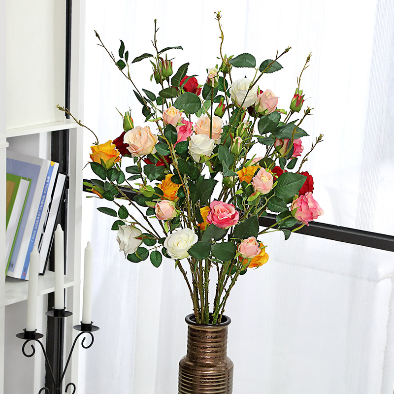

Artificial Rose simulation Silk Fake Flowers Wedding Bridal Bridesmaid Bouquet Home Decor Flower Arrangement flower centerpieces for tables