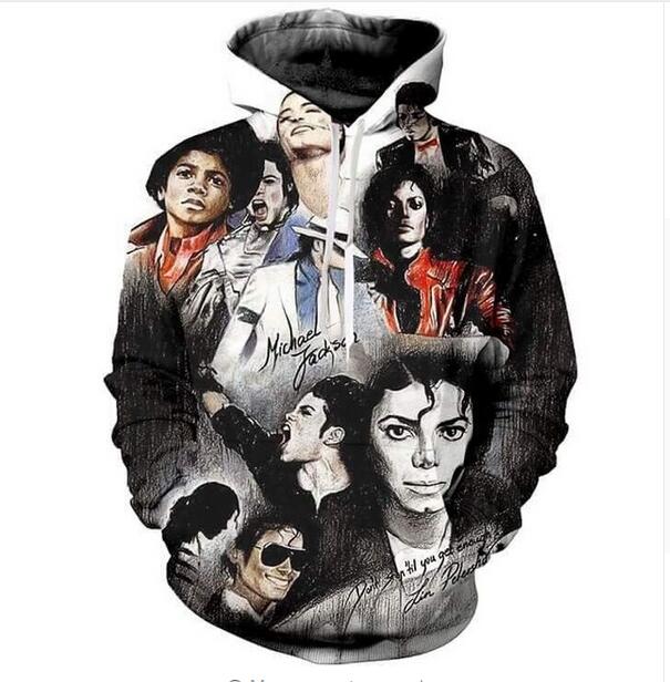 

New Fashion Couples Men Women Unisex HD Michael Jackson musician 3D Print Hoodies Sweater Sweatshirt Jacket Pullover Top L0M046, Multicolor