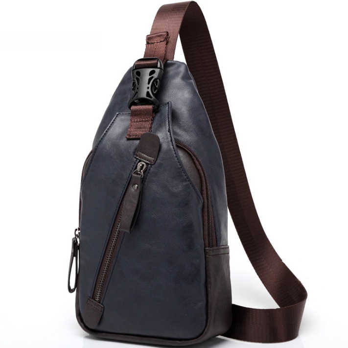 Style coréen Voyage De Mode Casual PU Sac De Poitrine En Cuir Sling Pack Bandoulière Sac À Bandoulière Haute Qualité Sac À Dos À Bandoulière Pour