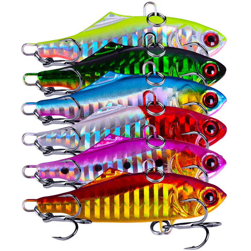 

Realistic Fish Artificial VIB Minnow Laser bait 6.5cm 14.2g 6colors 3D Eyes Lipless Wobbler Fishing lure