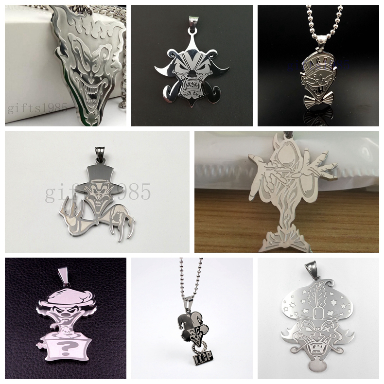 

ICP Set of all 8 joker card Stainless Steel pendants/ all come with ball chain 3mm 30inch necklace ship free