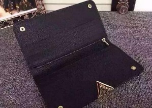 

Free shipping Wholesale standard wallet Luxury famous 100% hight leather men women long purse money bag coin pocket note compartment 56174, Black mono