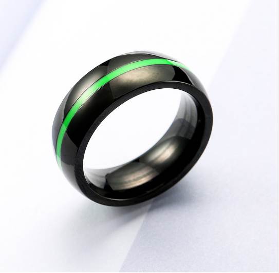 

Modyle New Fashion 7 Color Mens firefighter Ring Stainless Steel Thin blue line Ring Top Quality red line rings drop shipping