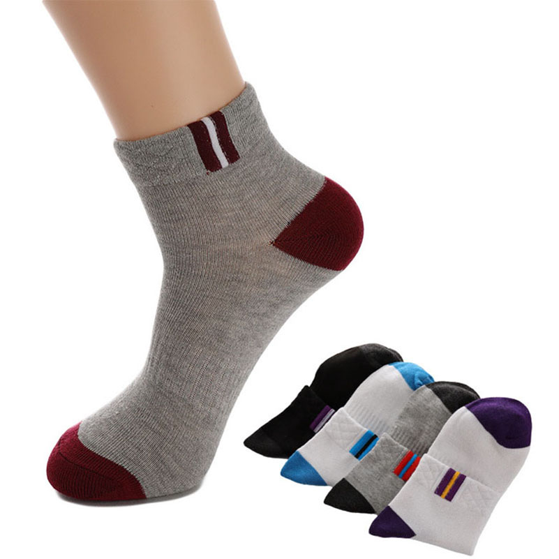 

Cotton Socks Men's Solid Color Fashion Male Boat Socks Shallow Mouth Absorb Sweat Man Short Spring Autumn Meias 5pairs/lot