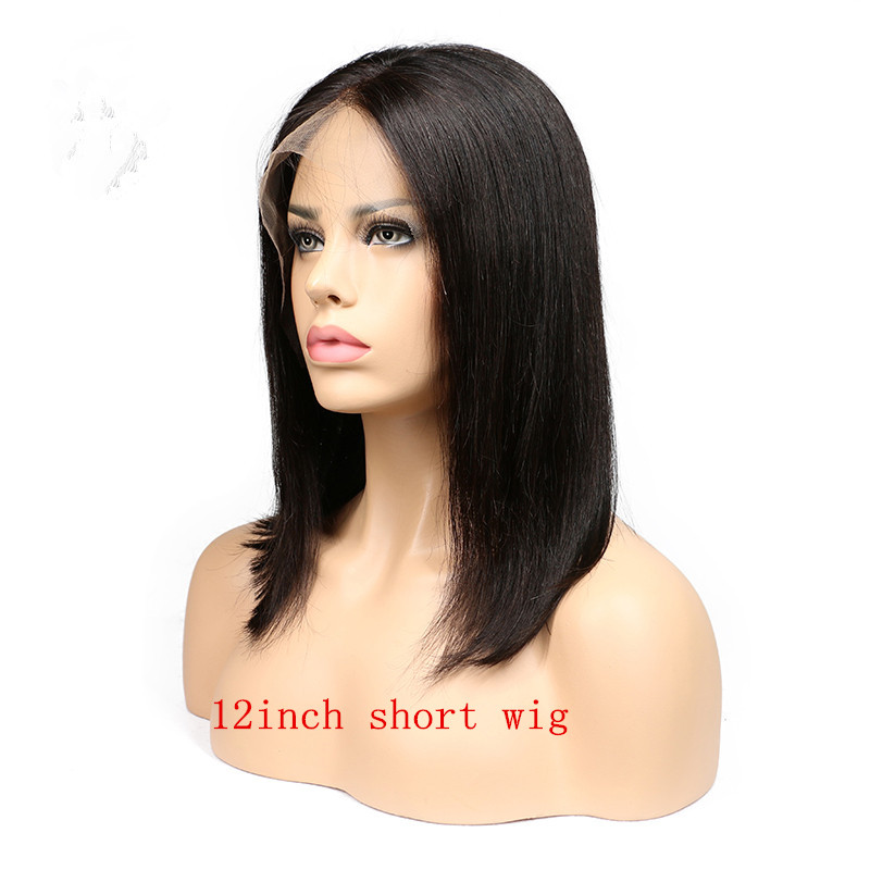 

Full Lace Wig Bob Human Hair Wigs For Black Women Human Hair Lace Front Wigs Natural Black 1B #2 #4 Brown Bleached Knots, Dark brown 2#