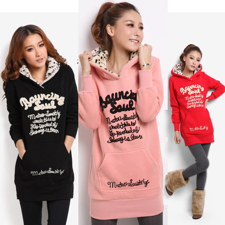 Automne dames Hoodie Taille épaissie de la tête coréenne des manches lâches avec veste en velours wj356 vestidos