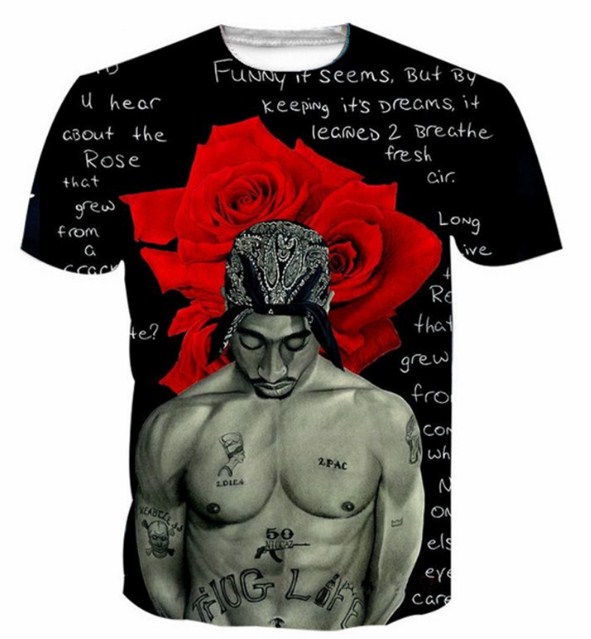 

New Arrival Rapper Tupac 2Pac/Biggie T Shirt Men/women Funny 3D Printed T-shirts Short Sleeve Harajuku Style T-shirt Streetwear Tops A04, Multi