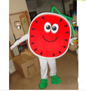 

2018 holiday watermelon mascot costume fancy party dress suit carnival costume with free shipping, As shown in figure