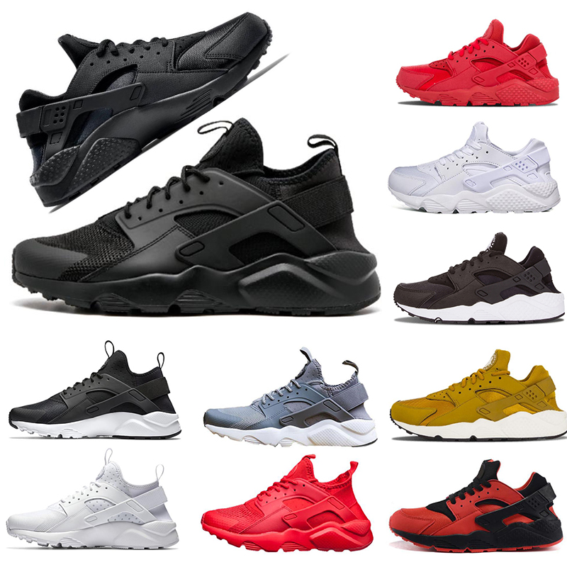 

running shoes hurache womens running shoes 1.0 4.0 Triple black sport shoes white red off gold mens trainers Women sneakers 36-45, 1.0 triple white