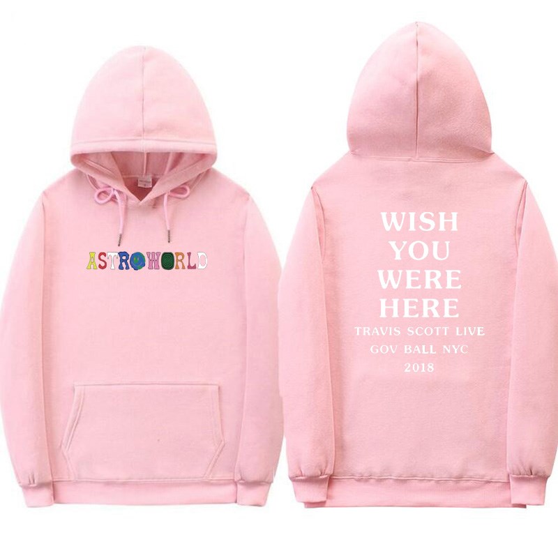 

Astroworld Hoodies Travis Scott GOV BALL NYC 2018 Hoodie Sweatshirt streetwear Man woman Pullover Sweatshirts, Red xms65