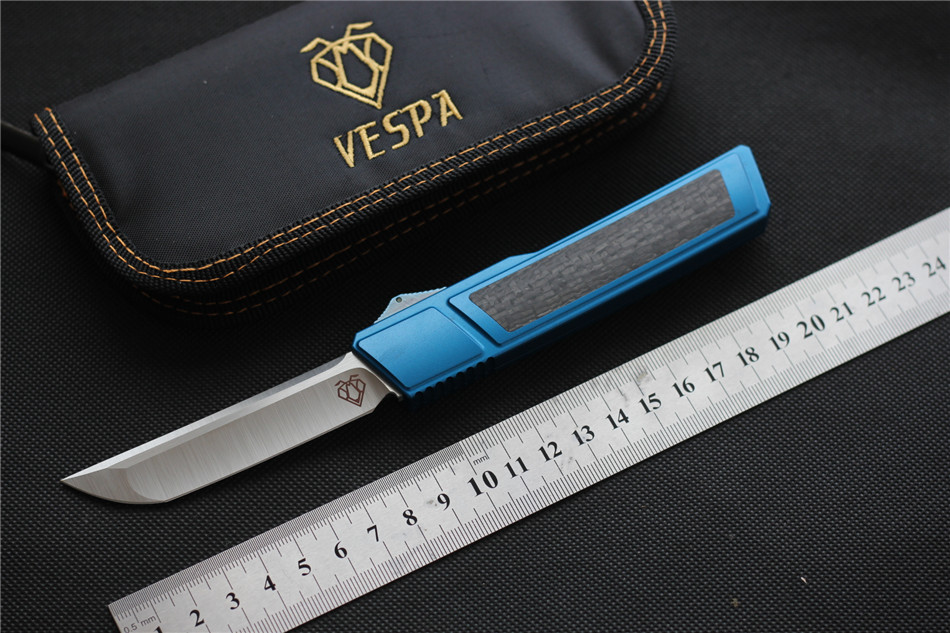 

High quality VESPA Ripper,Blade:M390(Satin) Handle:7075Aluminum+CF,survival outdoor EDC hunt Tactical tool dinner kitchen knife