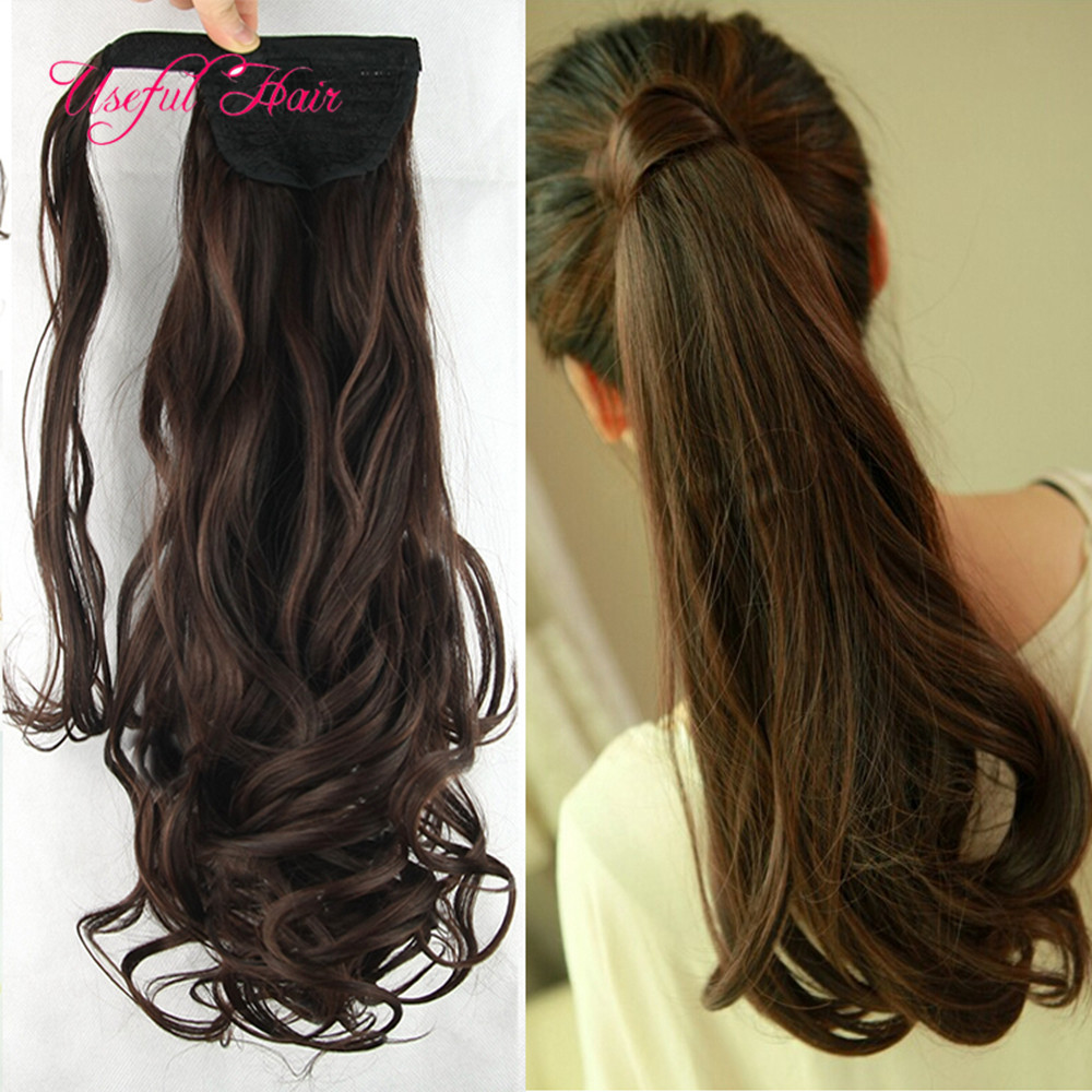 

Synthetic Curly Hairpiece Ponytail Hair Extensions kinky curly 10 Colors High Temperature Fiber Fake Hair Pony Tail Hair Pieces
