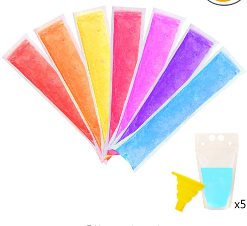 Colore : Blue Sky , dimensione : Popsicle shape Succhi di Frutta Congelati e Bevande Miste Set 6 Tazze Stampi Congelati/ Stampo Pratica di Plastica per la Produzione di Gelato 